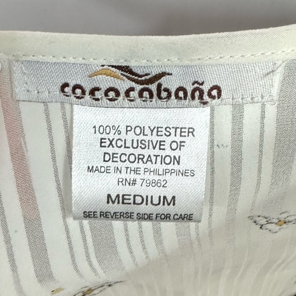 Coco Cabana floral printed poncho size M - Picture 7 of 8